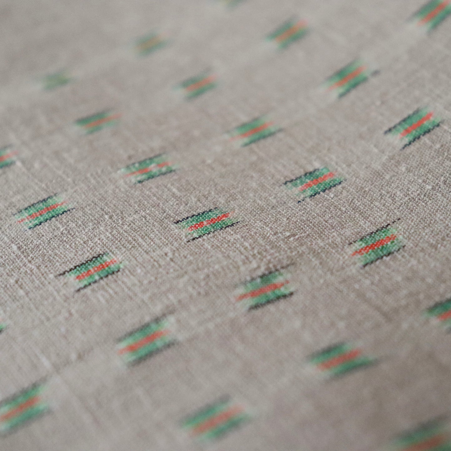 本場結城縮「大正絣 花緑青」小倉商店