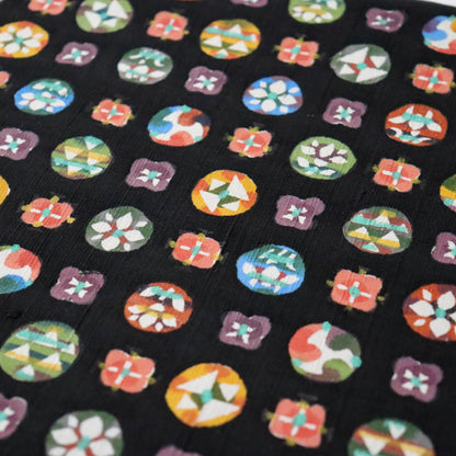 九寸名古屋帯「型絵染 - 丸紋」小島貞二