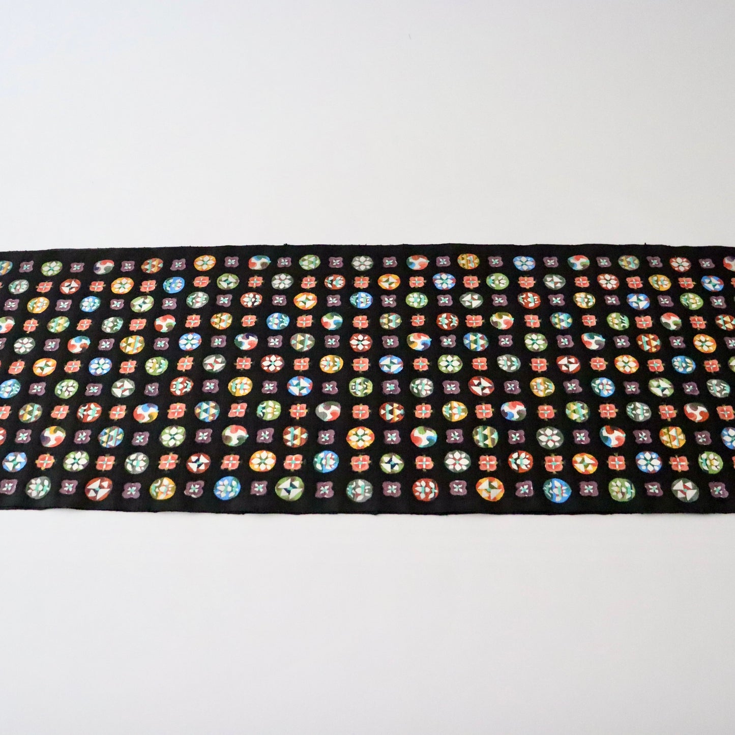 九寸名古屋帯「型絵染 - 丸紋」小島貞二