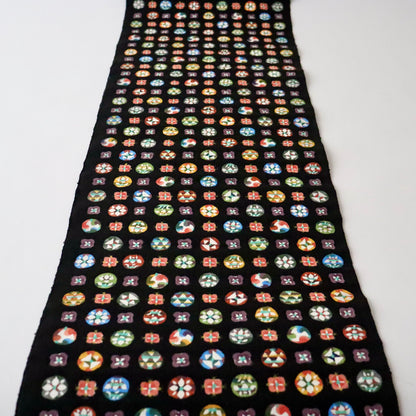 九寸名古屋帯「型絵染 - 丸紋」小島貞二