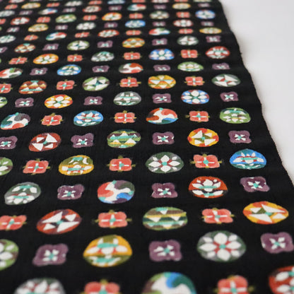 九寸名古屋帯「型絵染 - 丸紋」小島貞二