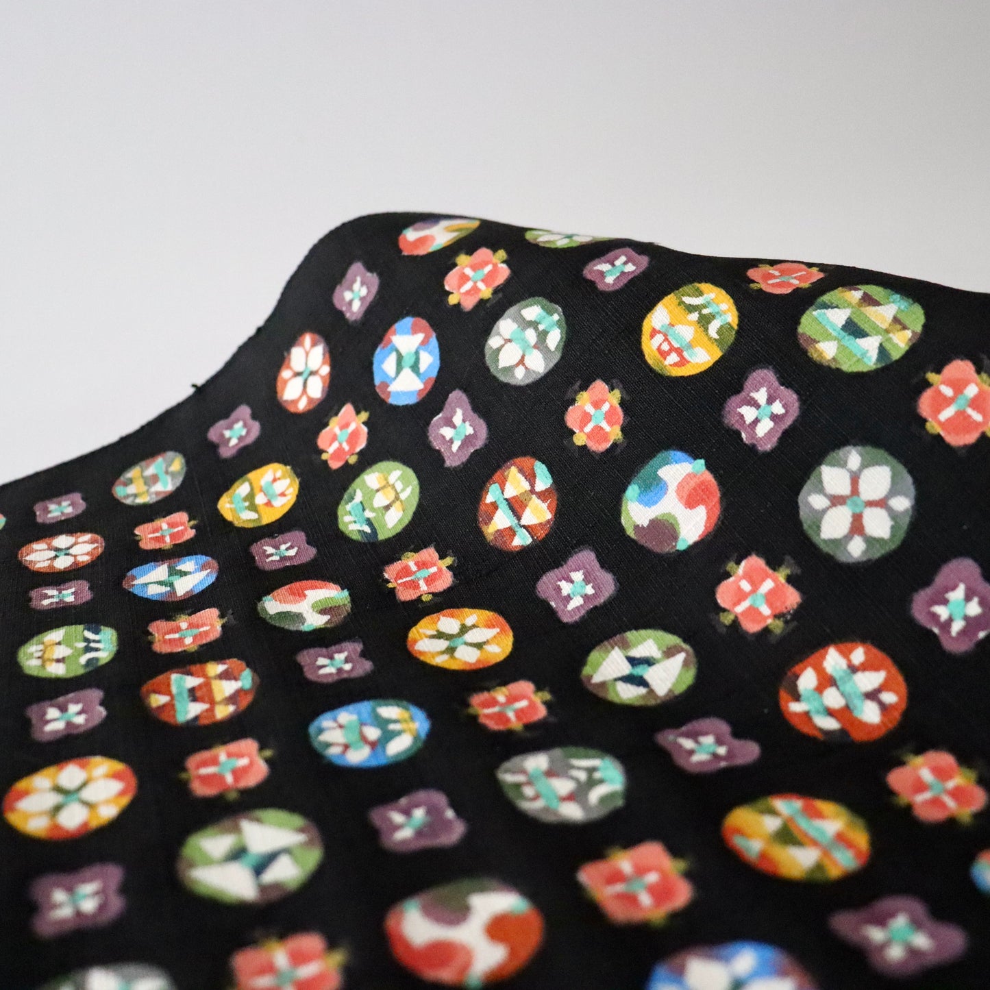 九寸名古屋帯「型絵染 - 丸紋」小島貞二