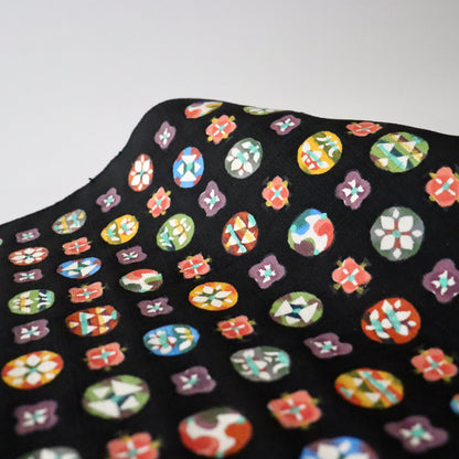 九寸名古屋帯「型絵染 - 丸紋」小島貞二