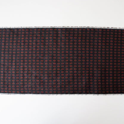 本場結城紬「大正絣 墨黒緋紋」小倉商店