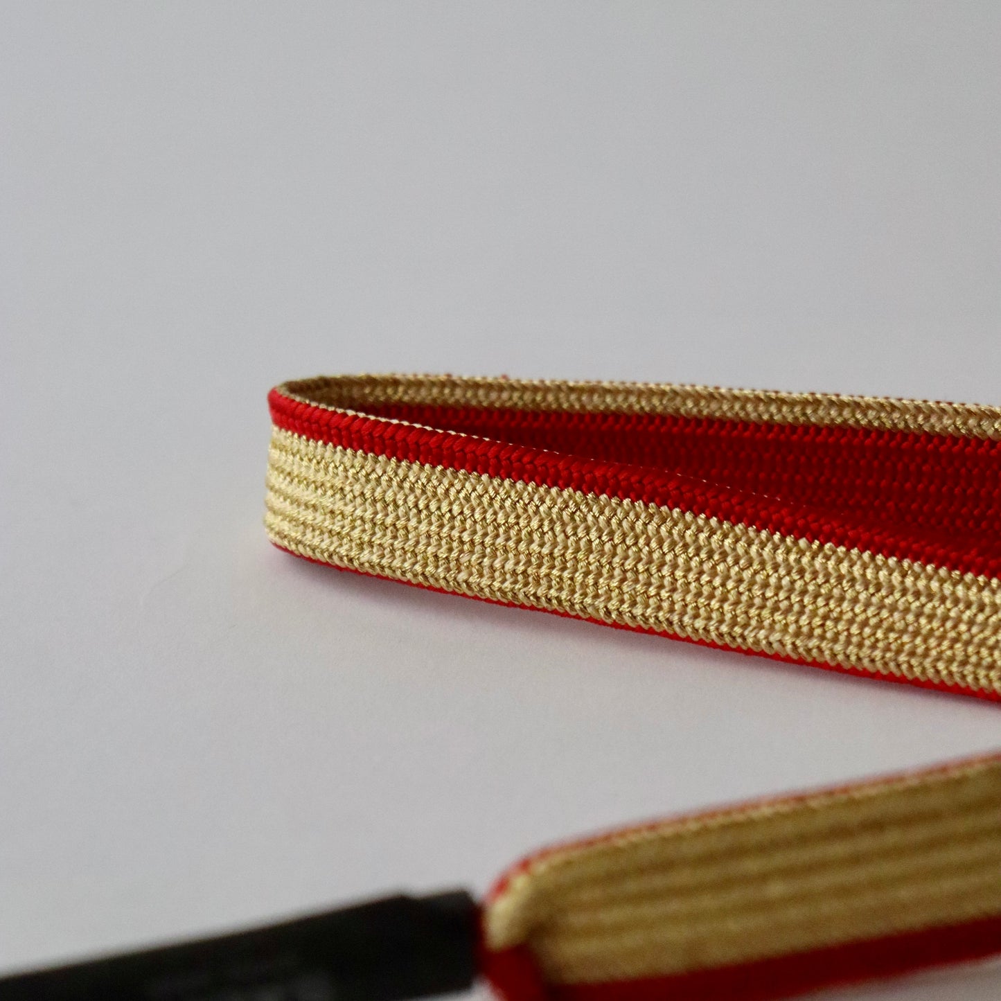 帯締め「二枚高麗手先暈し - gd.red-bk」 和小物さくら