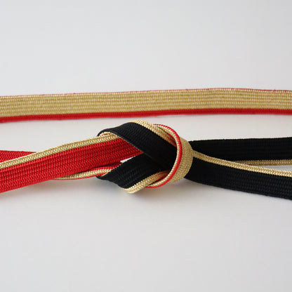 帯締め「二枚高麗手先暈し - gd.red-bk」 和小物さくら