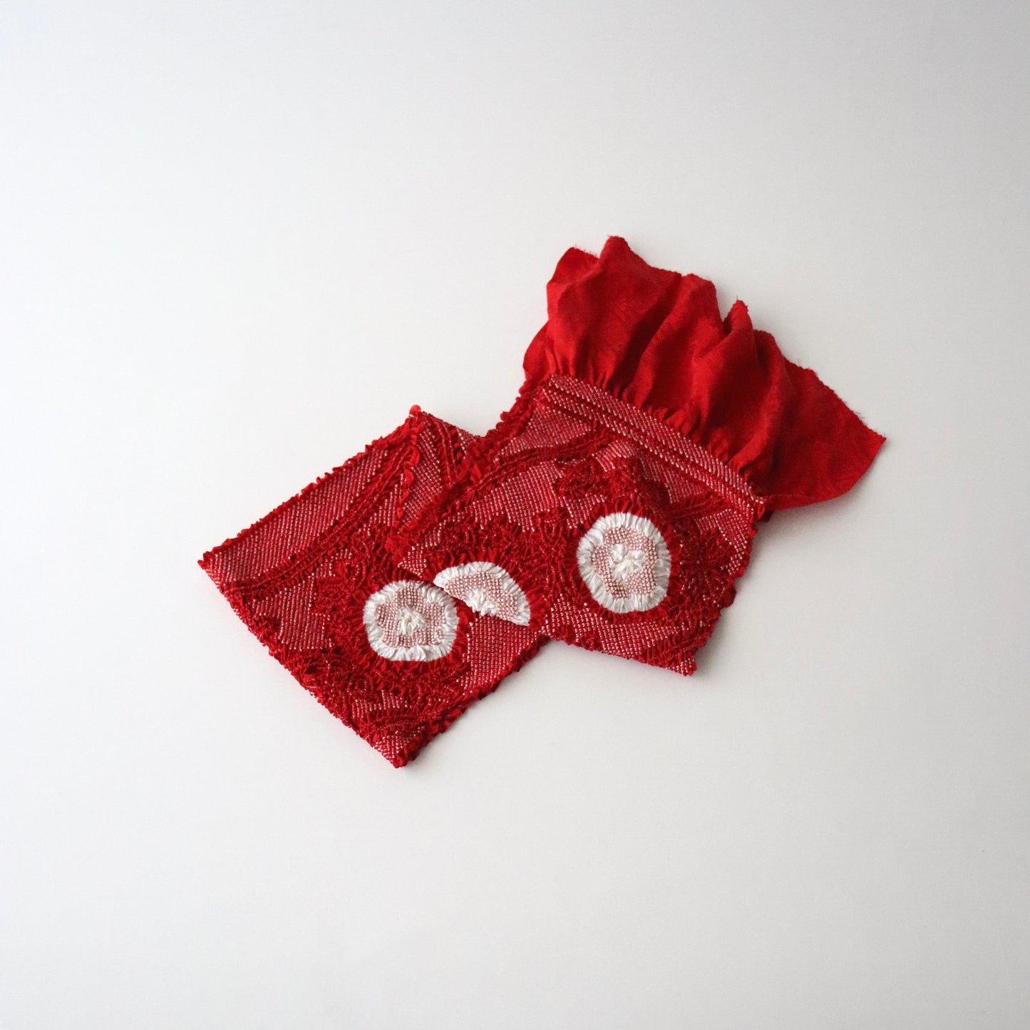 絞染め帯揚げ「立涌花 - rd」和小物さくら