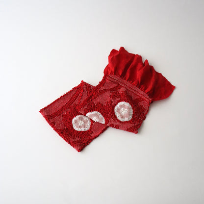 絞染め帯揚げ「立涌花 - rd」和小物さくら