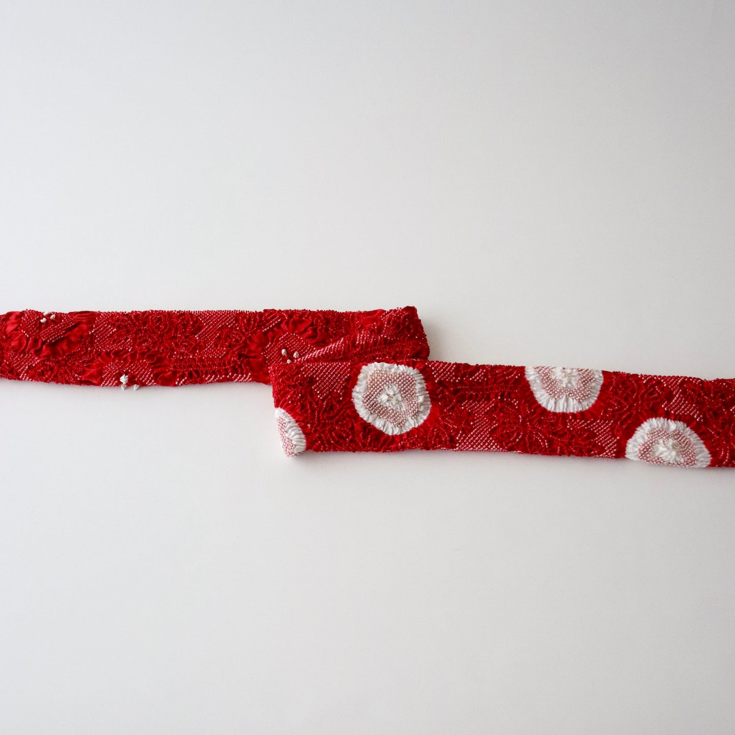 絞染め帯揚げ「立涌花 - rd」和小物さくら