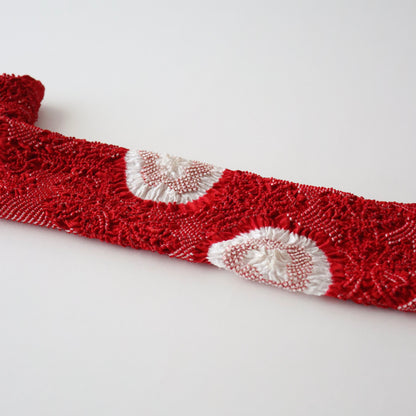 絞染め帯揚げ「立涌花 - rd」和小物さくら