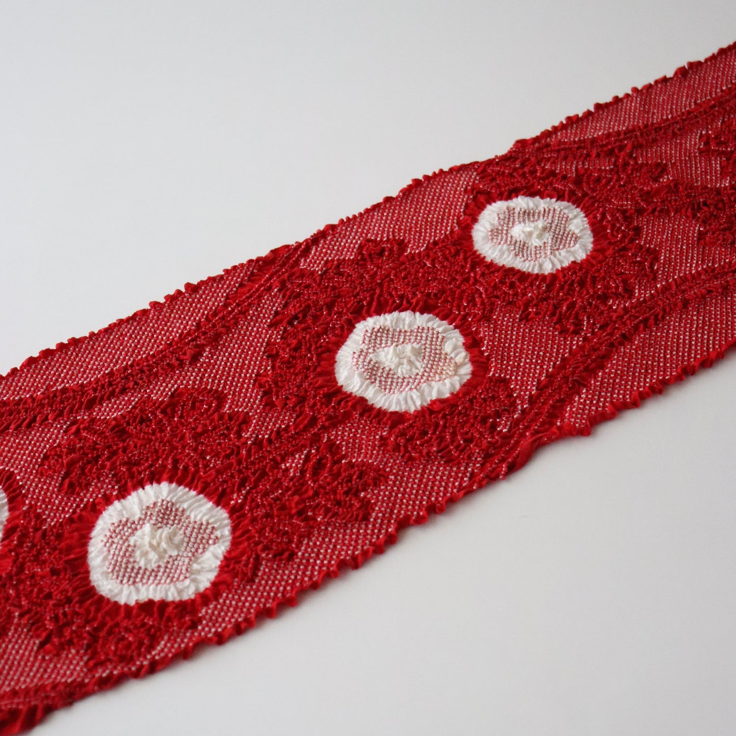 絞染め帯揚げ「立涌花 - rd」和小物さくら