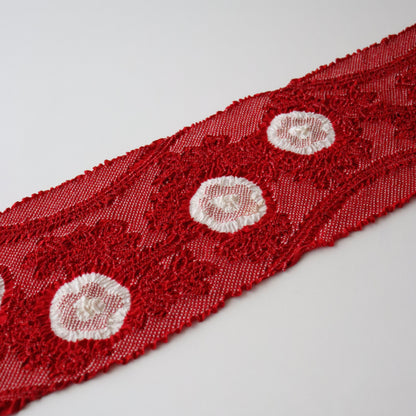 絞染め帯揚げ「立涌花 - rd」和小物さくら