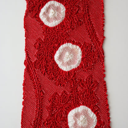 絞染め帯揚げ「立涌花 - rd」和小物さくら