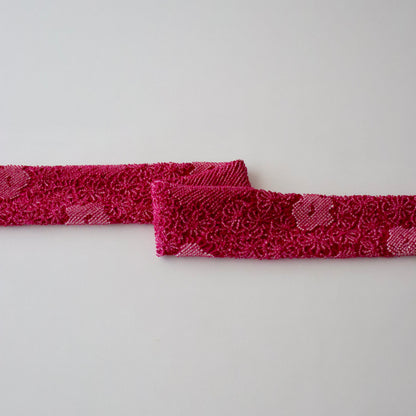 絞染帯揚げ「華流れ - 紅」