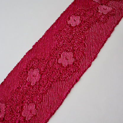 絞染帯揚げ「華流れ - 紅」