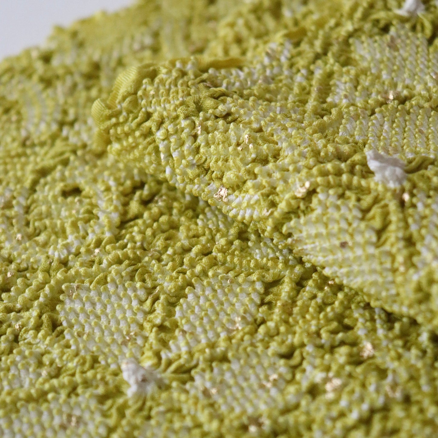 絞染帯揚げ「八重桜 - 黄緑」大原商店