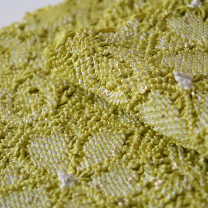 絞染帯揚げ「八重桜 - 黄緑」大原商店