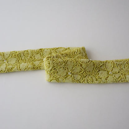 絞染帯揚げ「八重桜 - 黄緑」大原商店