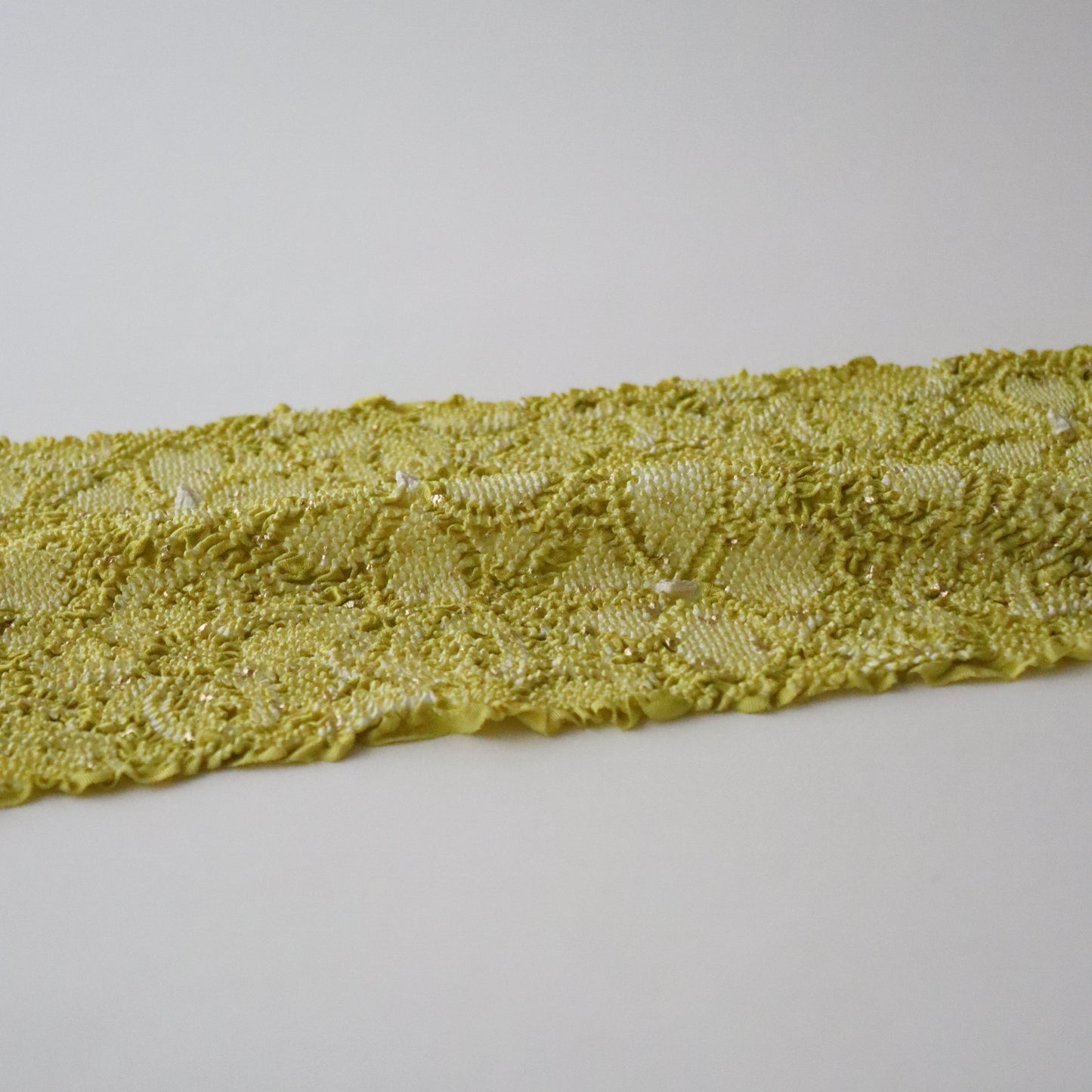 絞染帯揚げ「八重桜 - 黄緑」大原商店