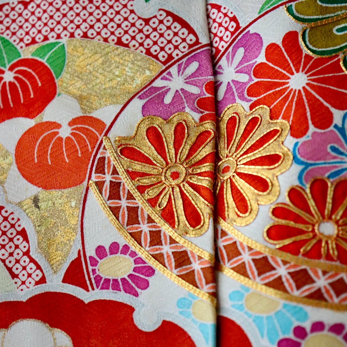 京友禅 | 御祝着フルセット | 七五三 | 七歳 | 正絹 | 手描き | 黒 | 雪輪青海波