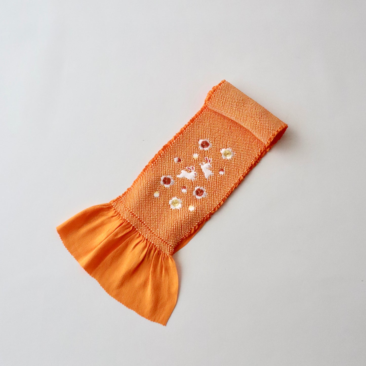 帯揚げ | 七五三 | 七歳 | 正絹 | 桜兎 | 絞染 | 刺繍 | 大原商店