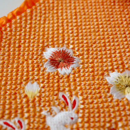 帯揚げ | 七五三 | 七歳 | 正絹 | 桜兎 | 絞染 | 刺繍 | 大原商店
