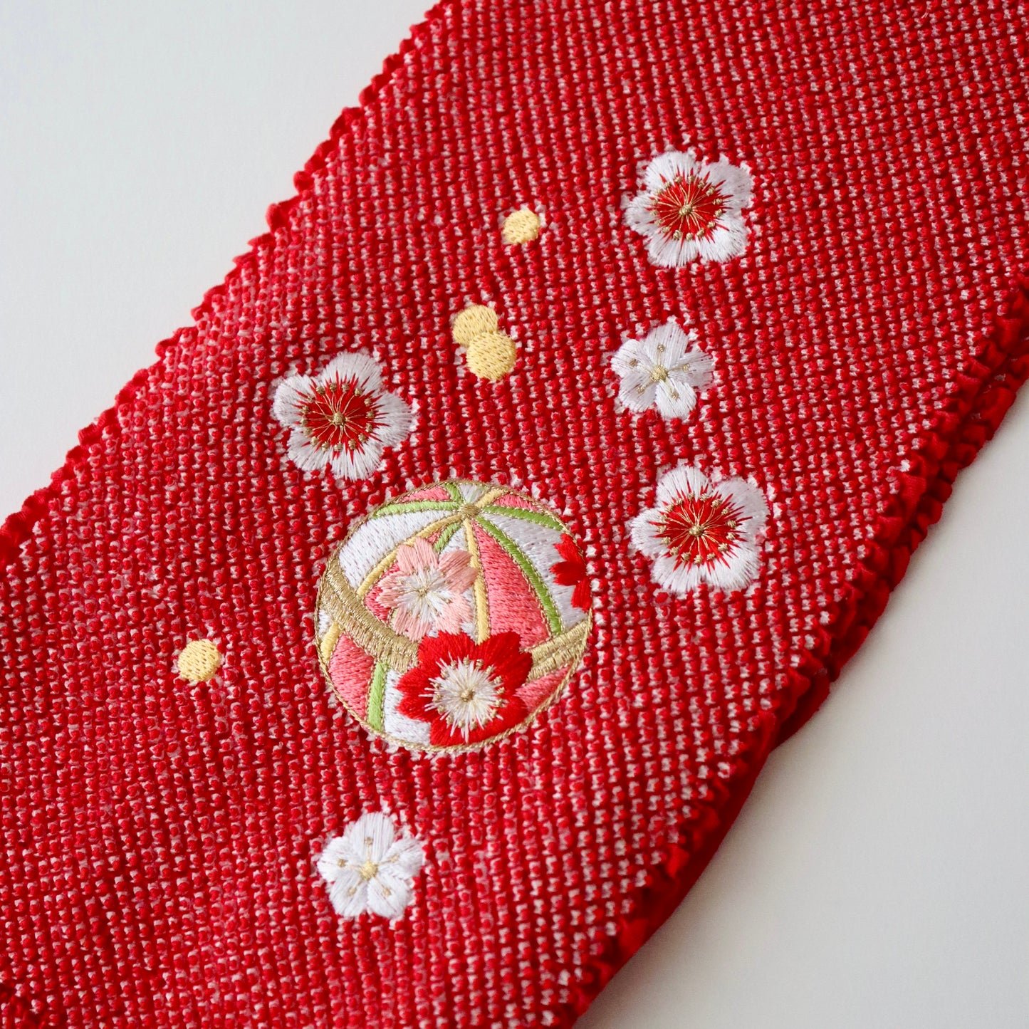 帯揚げ | 七五三 | 七歳 | 正絹 | 桜鞠 | 絞染 | 刺繍 | 大原商店