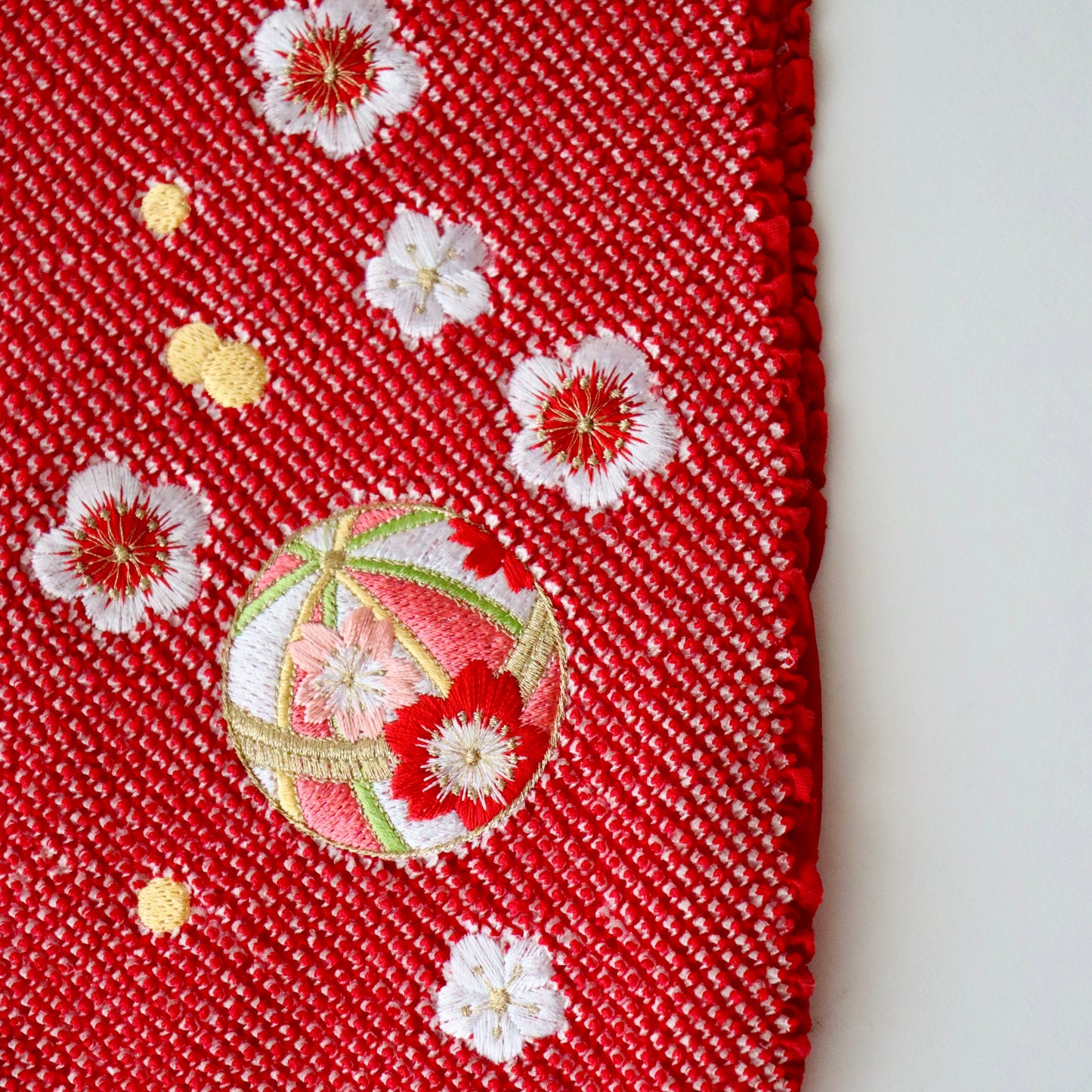 帯揚げ | 七五三 | 七歳 | 正絹 | 桜鞠 | 絞染 | 刺繍 | 大原商店