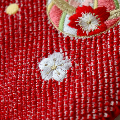 帯揚げ | 七五三 | 七歳 | 正絹 | 桜鞠 | 絞染 | 刺繍 | 大原商店