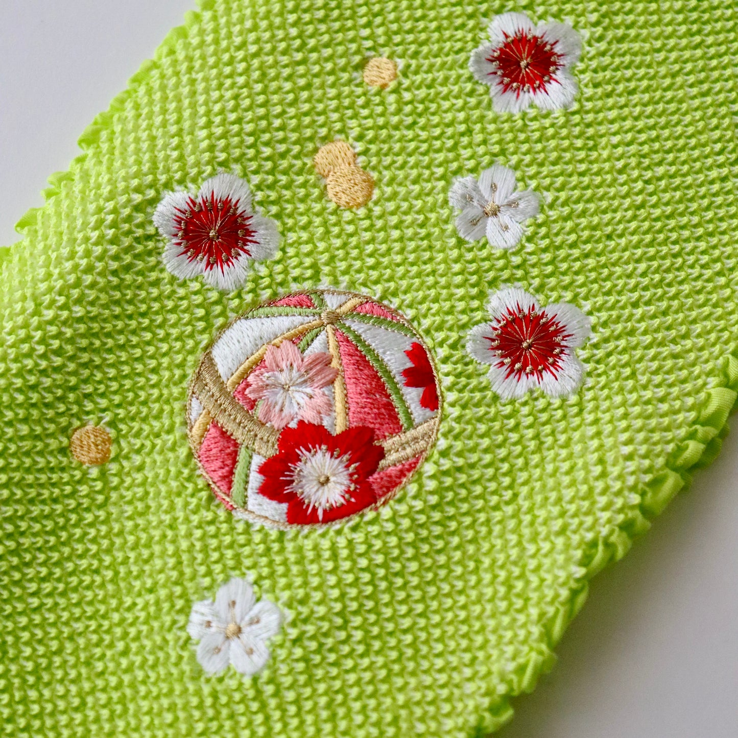 帯揚げ | 七五三 | 七歳 | 正絹 | 桜鞠 | 絞染 | 刺繍 | 大原商店