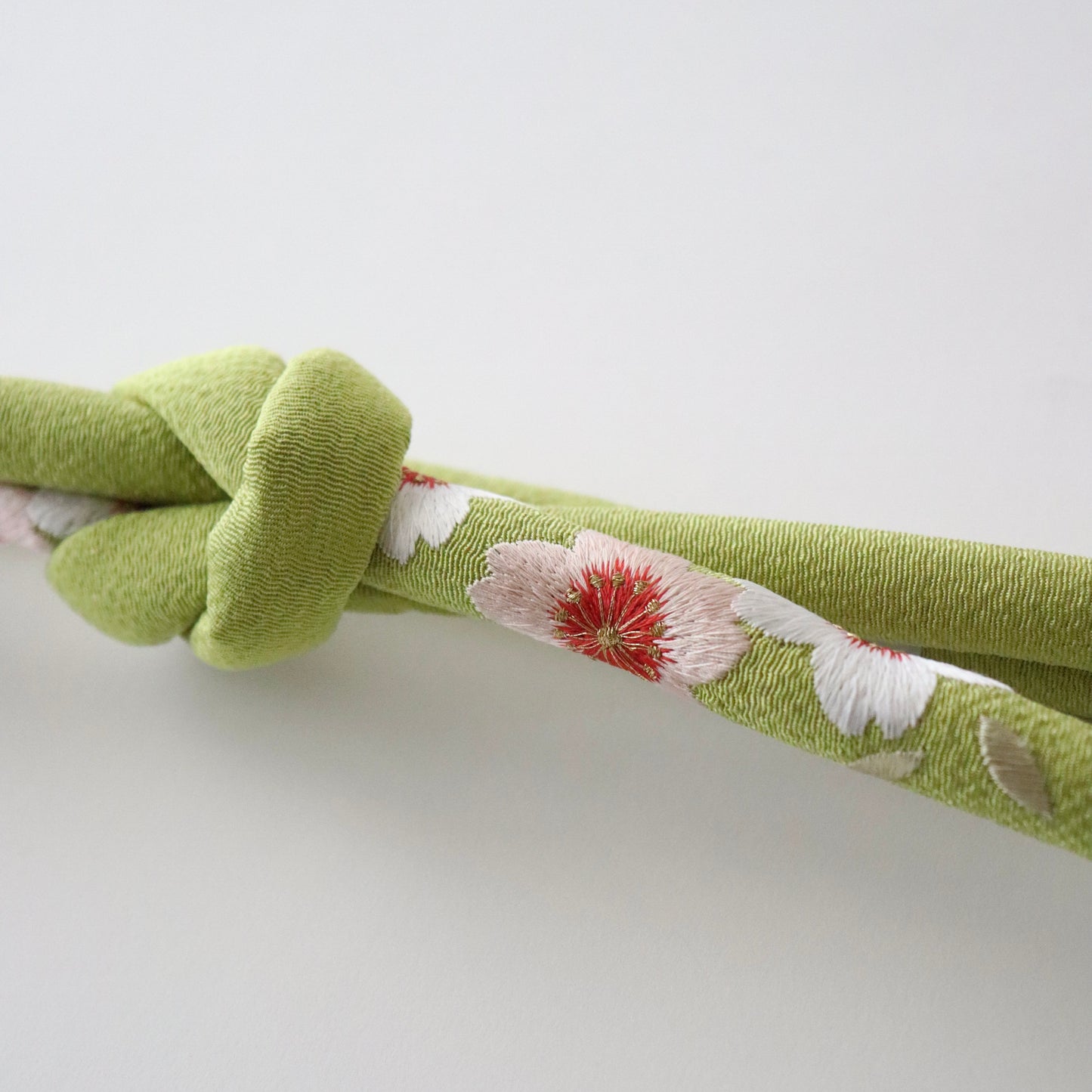 帯締め | 七五三 | 七歳 | 正絹 | 丸ぐけ | 桜 | 刺繍 | 大原商店
