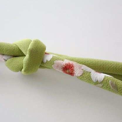 帯締め | 七五三 | 七歳 | 正絹 | 丸ぐけ | 桜 | 刺繍 | 大原商店
