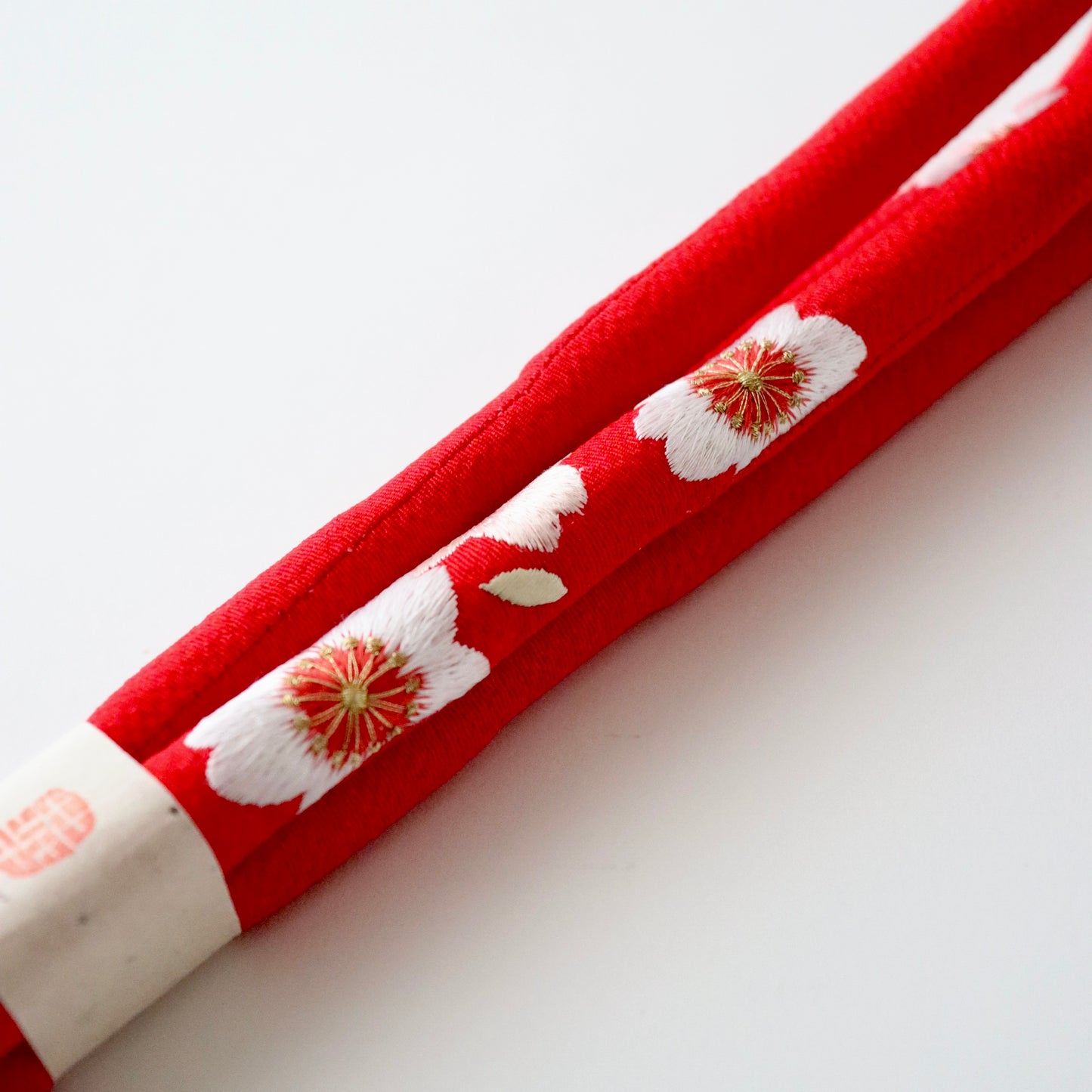 帯締め | 七五三 | 七歳 | 正絹 | 丸ぐけ | 桜 | 刺繍 | 大原商店