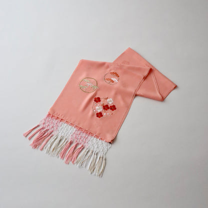 志古貴 | 七五三 | 七歳 | 正絹 | 花丸文 | 松竹梅 | 刺繍 | 大原商店