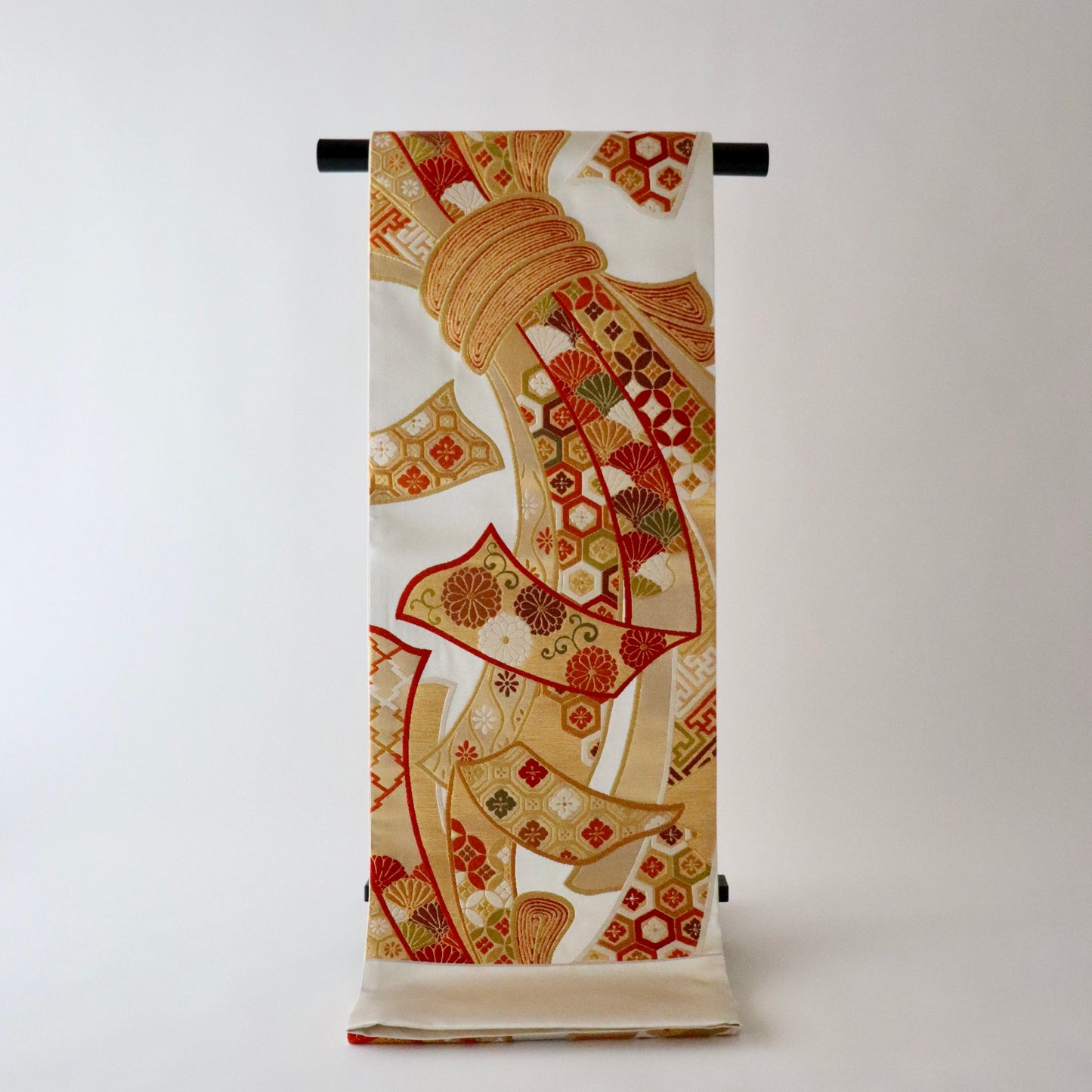 袋帯「慶長熨斗文」梅垣織物