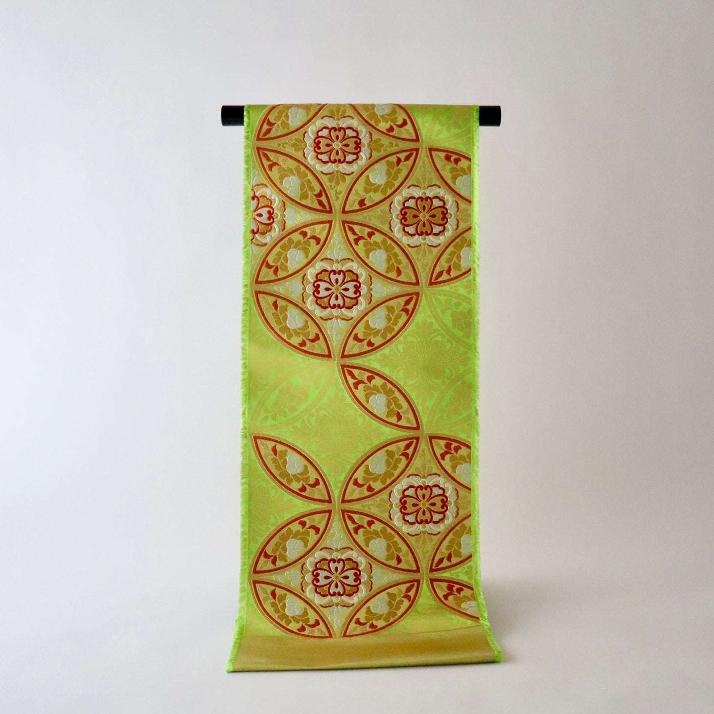 袋帯「割付七宝文」梅垣織物