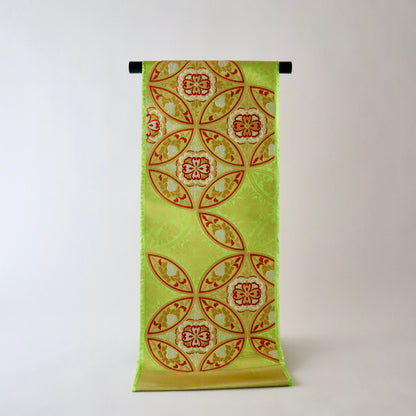 袋帯「割付七宝文」梅垣織物