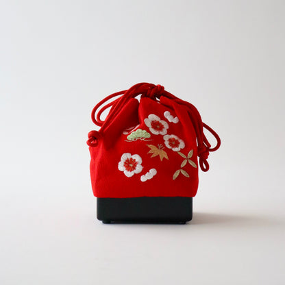 巾着 | 七五三 | 七歳 | 正絹 | 松竹梅 | 刺繍 | 大原商店