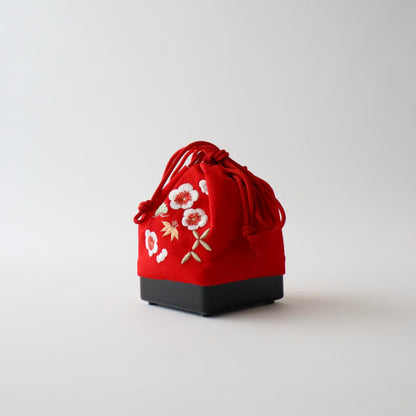 巾着 | 七五三 | 七歳 | 正絹 | 松竹梅 | 刺繍 | 大原商店
