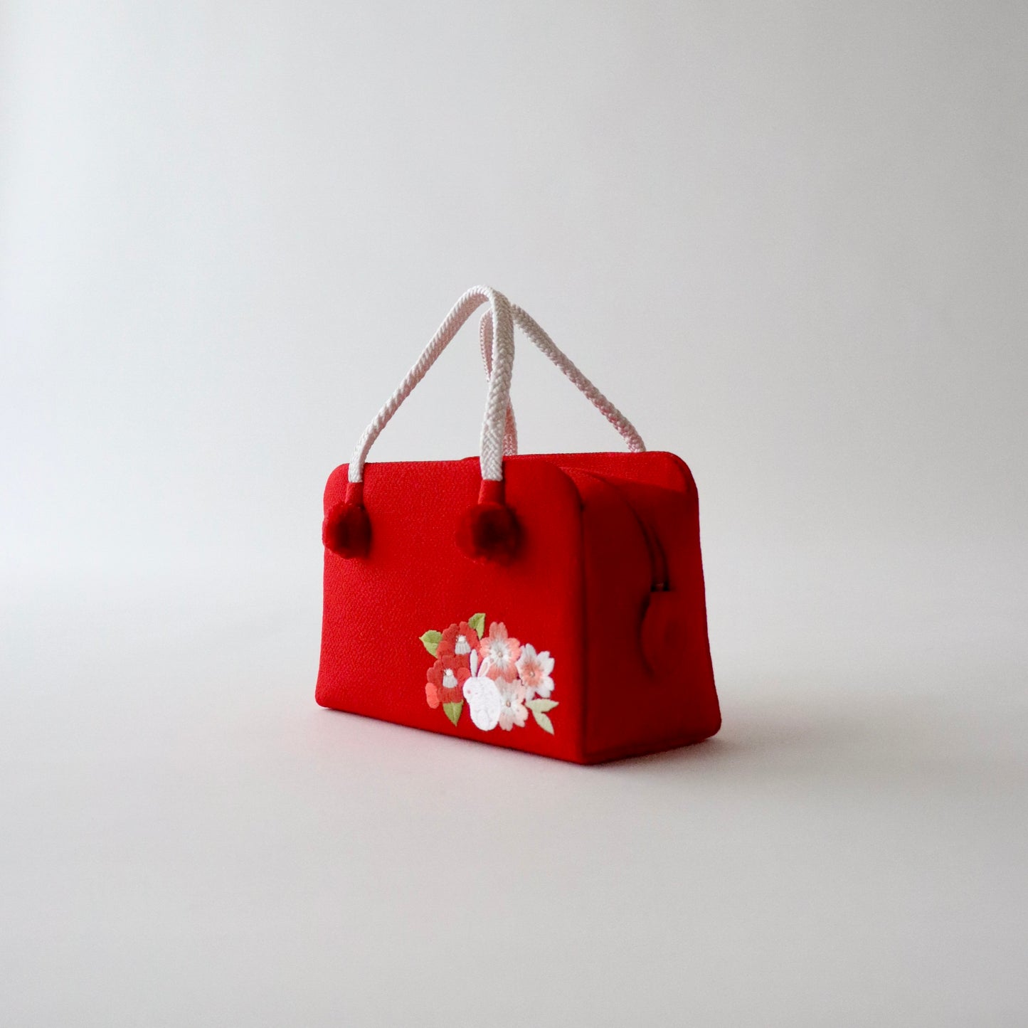 利休バッグ | 七五三 | 七歳 | 正絹 | 花兎 | 刺繍 | 大原商店
