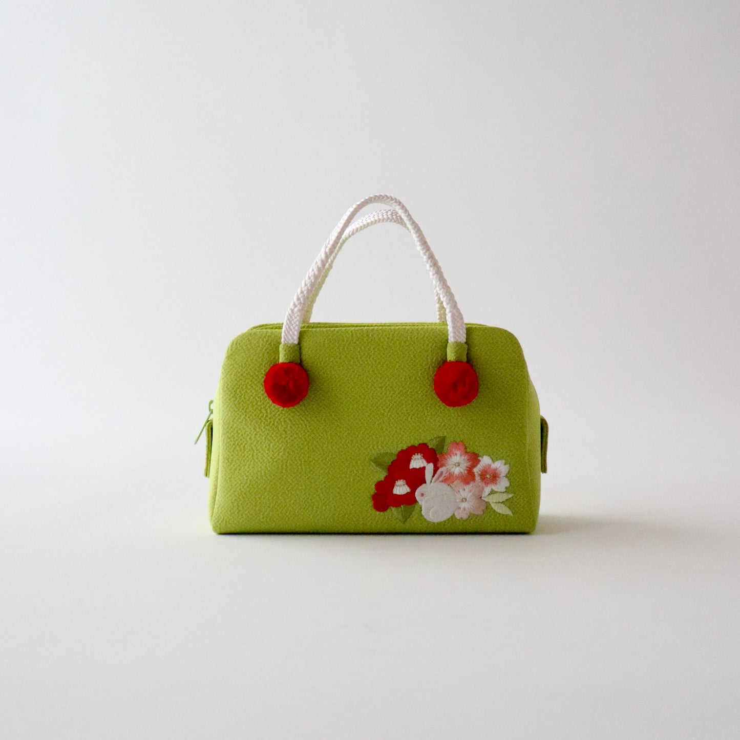 利休バッグ | 七五三 | 七歳 | 正絹 | 花兎 | 刺繍 | 大原商店