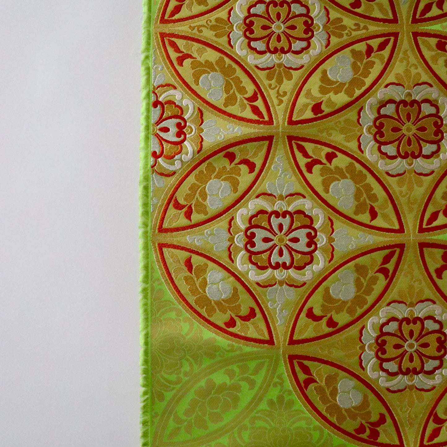 袋帯「割付七宝文」梅垣織物