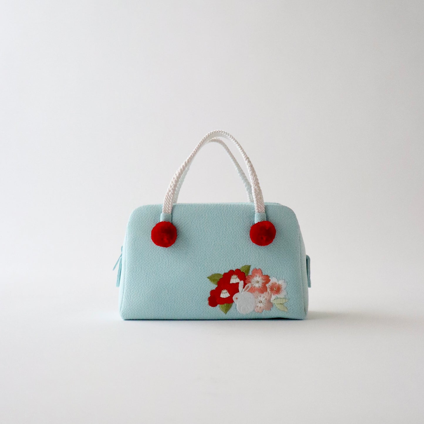 利休バッグ | 七五三 | 七歳 | 正絹 | 花兎 | 刺繍 | 大原商店