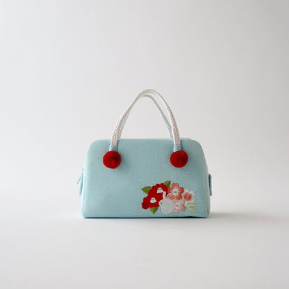 利休バッグ | 七五三 | 七歳 | 正絹 | 花兎 | 刺繍 | 大原商店
