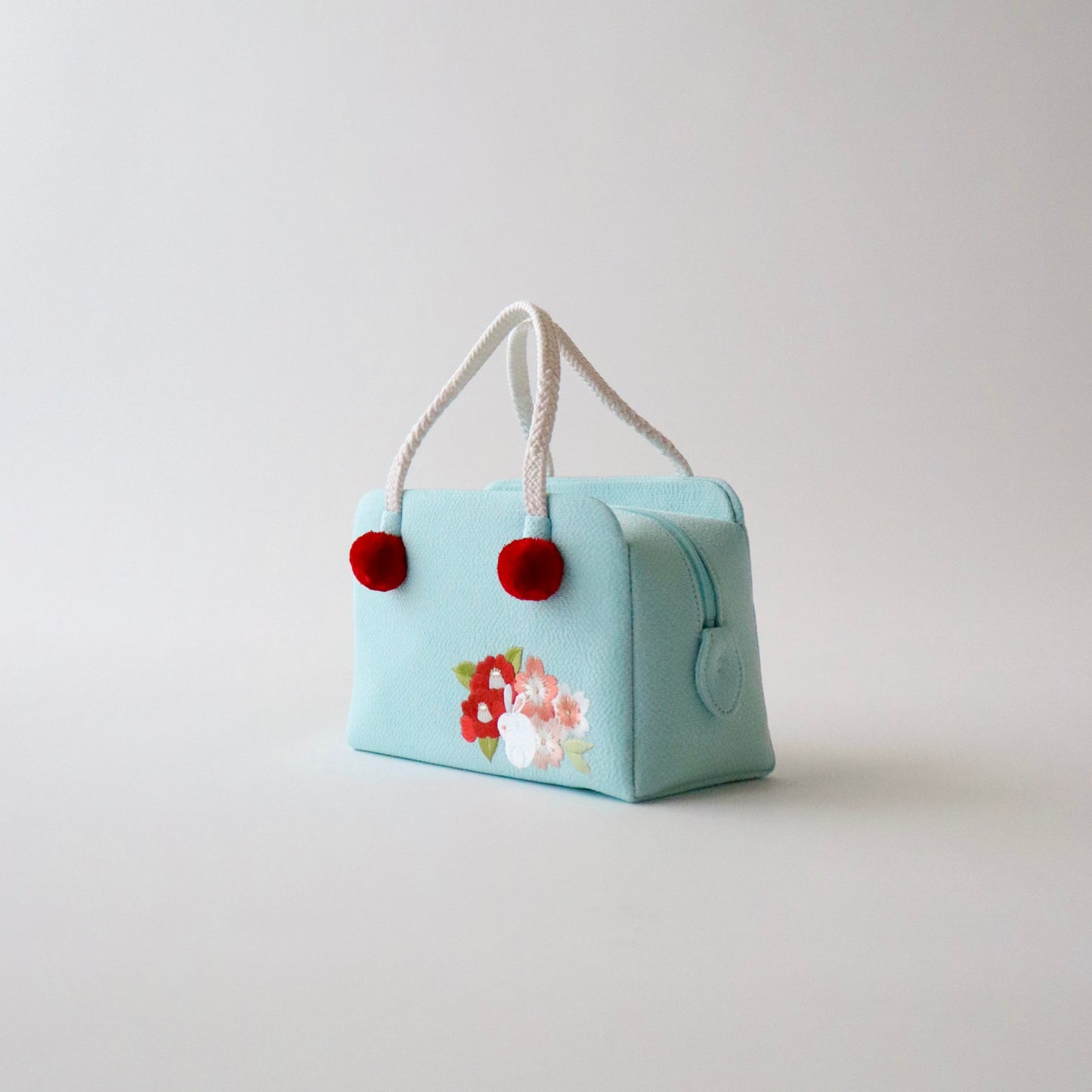 利休バッグ | 七五三 | 七歳 | 正絹 | 花兎 | 刺繍 | 大原商店