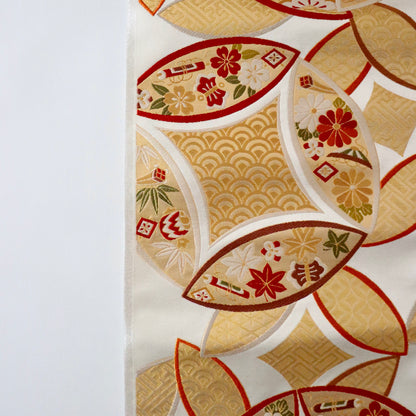 袋帯「小袖重ね七宝文」梅垣織物