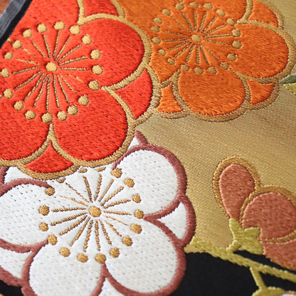 袋帯「裂形春秋花文」梅垣織物