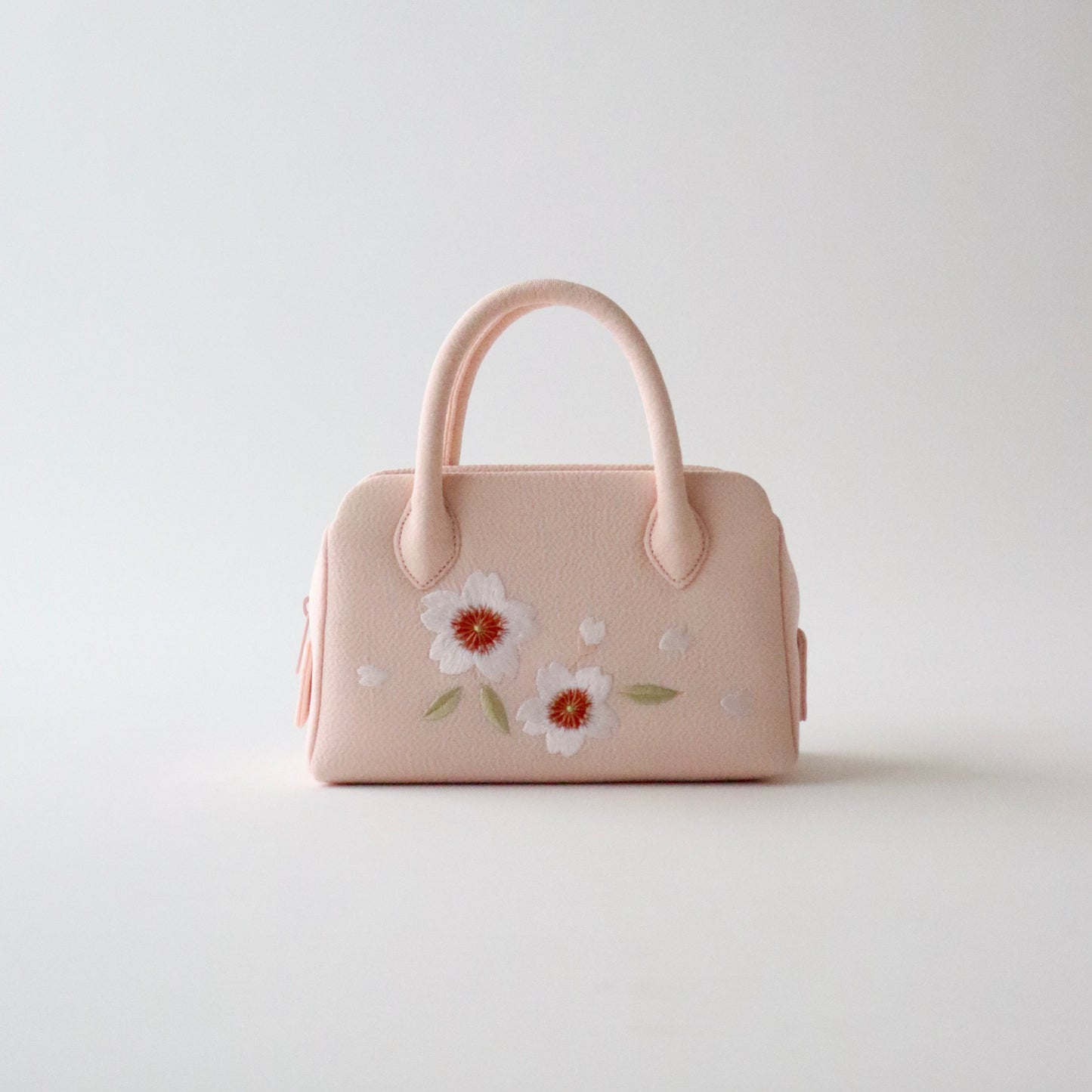 利休バッグ | 七五三 | 七歳 | 正絹 | 桜 | 薄紅 | 刺繍 | 大原商店