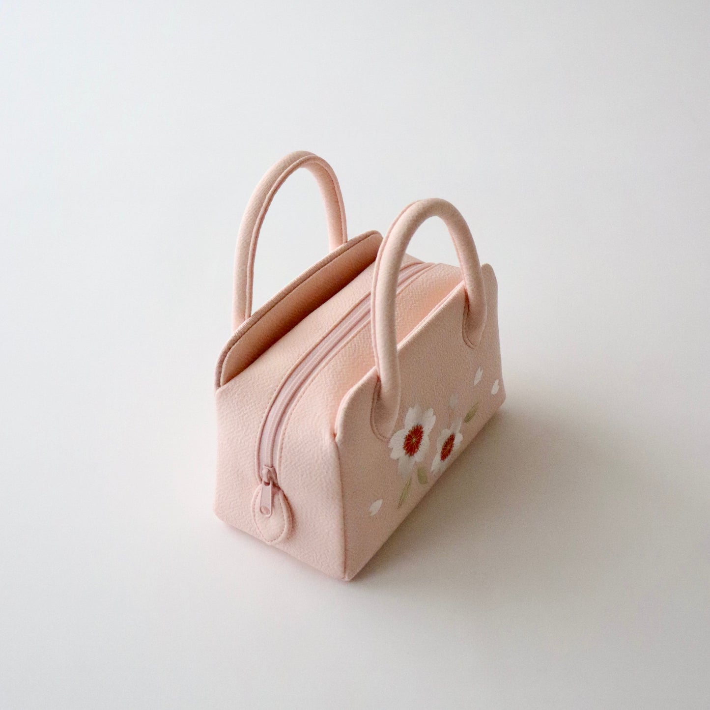 利休バッグ | 七五三 | 七歳 | 正絹 | 桜 | 薄紅 | 刺繍 | 大原商店