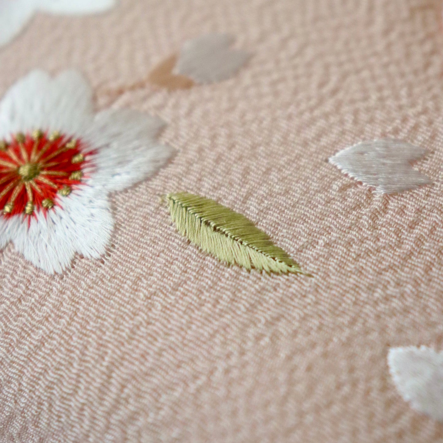 利休バッグ | 七五三 | 七歳 | 正絹 | 桜 | 薄紅 | 刺繍 | 大原商店